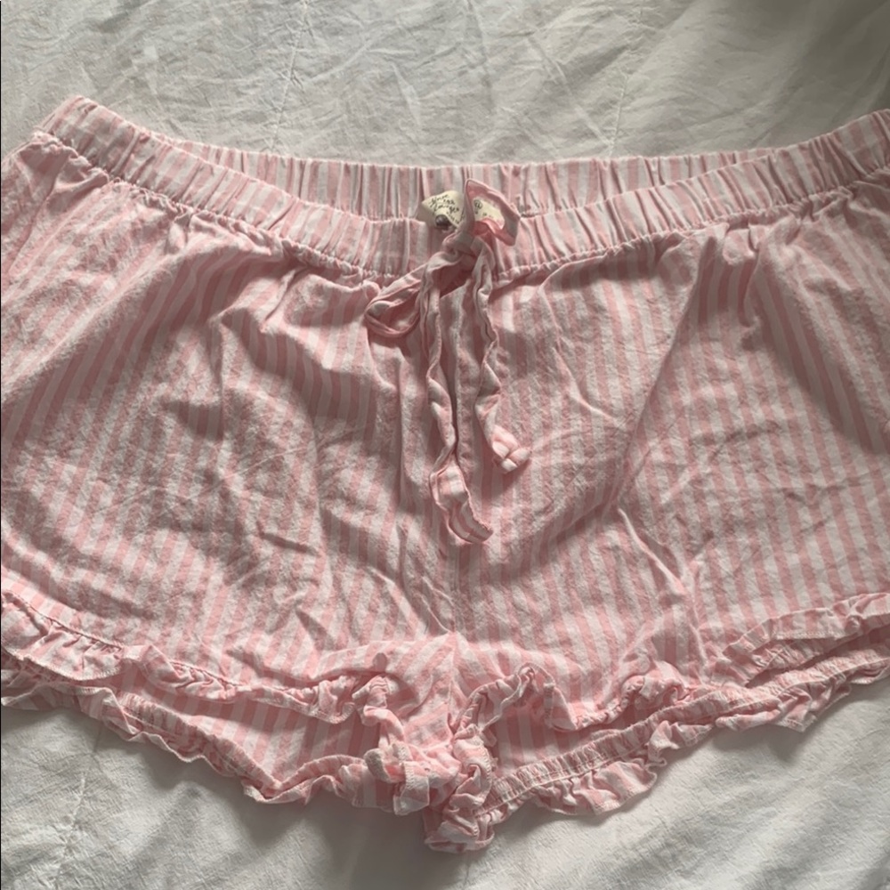 Pink Striped Women's Sleep Shorts